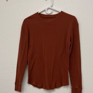 Time and Tru Women's Long Sleeve Tee - Rust